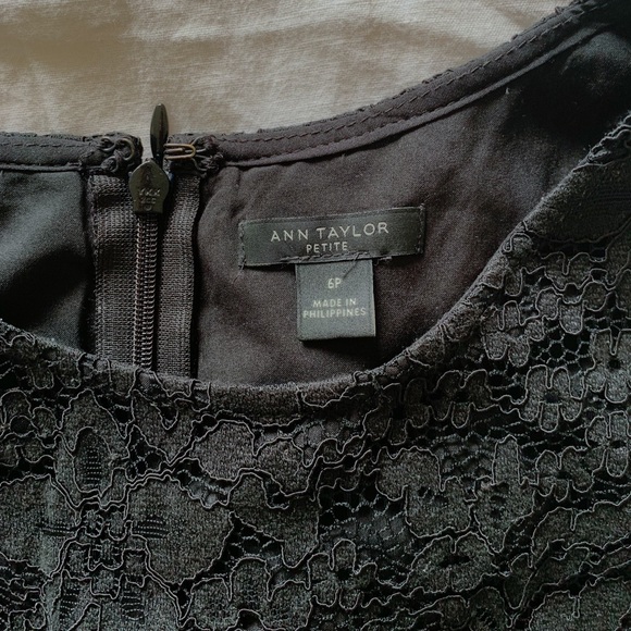 Ann Taylor lace dress (black + petite) - Picture 4 of 5